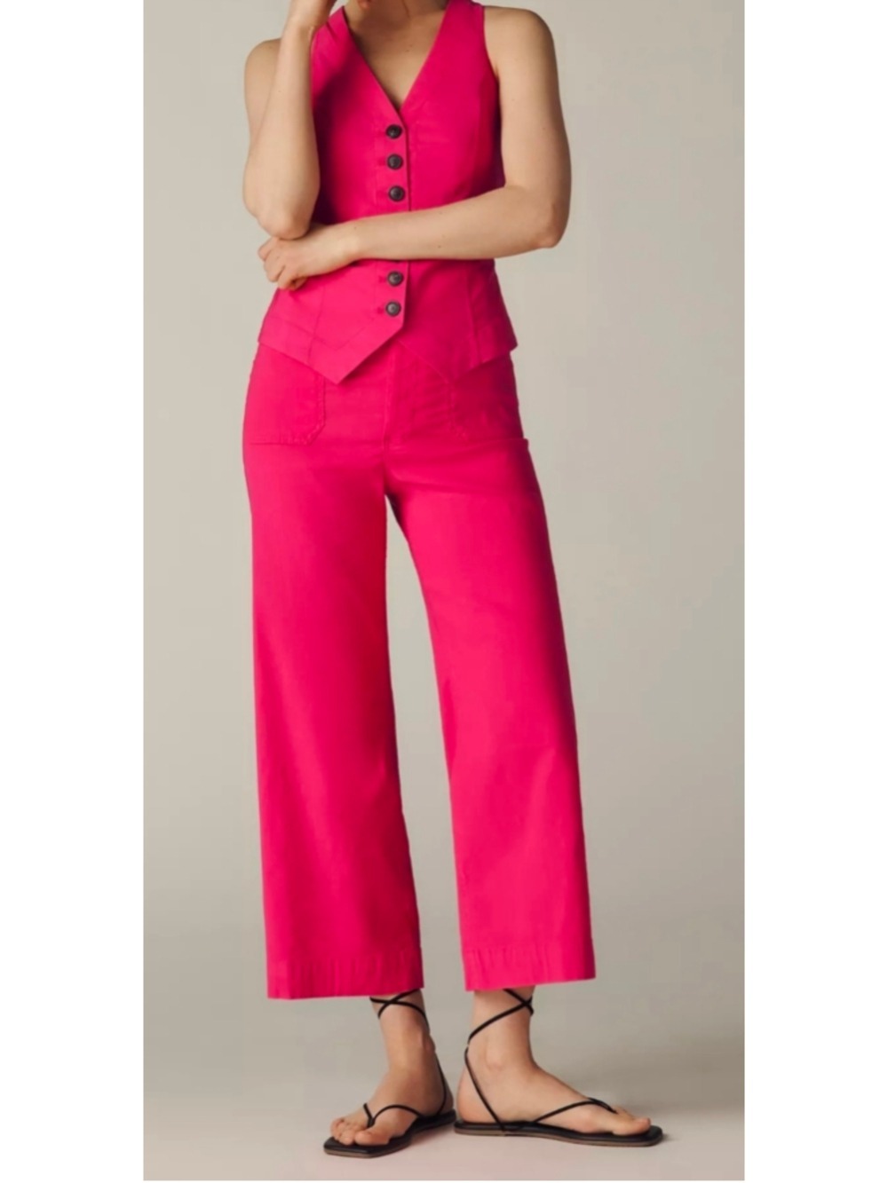 Anthropologie Maeve The Colette High-Rise Crop Wide-Leg Pant Size 24